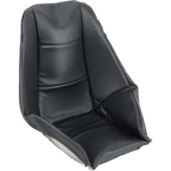Speedway Motors Sportsman Seat Upholstery Cover for Fiberglass Seat 900ā7006 Rugged Black Vinyl Quilted Universal Seat Upholstery Cover for Fiberglass Bucket Seats