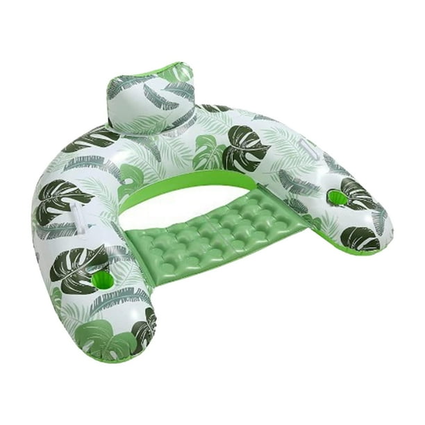 Silla flotante para piscina, ideal para viajes de placer. Verde