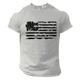 thumbnail image 4 of Caqnni Men's Graphic T-Shirts USA Flag T-Short Sleeve American Patriotic Crewneck Casual Regular Tee Shirts(Grey,3XL), 4 of 5