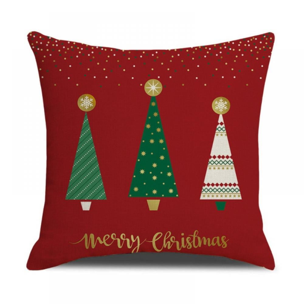 18x18 Christmas Holiday Winter Designs & Photography Vintage Christmas Village Holiday Snow Scene Throw Pillow Multicolor 