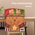 thumbnail image 3 of Santa muñeco de nieve franela tela silla trasera cubierta de espalda doméstico suave suave asiento cubierta navidad hogar restaurante decoración de hotel de dibujos animados animal Kearding HA009740-03B, 3 of 6