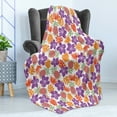 thumbnail image 4 of Pineapple Soft Flannel Fleece Throw Blanket, Lively Colored Print Natural Leaves Hibiscus Flowers Pineapples Tropic Hawaii, Cozy Plush for Indoor and Outdoor Use, 50" x 70", Multicolor, by Ambesonne, 4 of 5