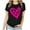 Black, variant on EQWLJWE Valentines Day Shirts for Women Summer Cute Love Letter Print Short Sleeve Tee Tops Crewneck Pullover Blouse Ladies Gift Loose Tshirt for Going Out Army Green(S-3XL)
