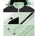 thumbnail image 3 of Elabch Womens Ski Jacket Waterproof Lightweight Rain Jackets Windbreaker Rain Coats with Hooded Outdoor Hiking Jackets with Removeable Hood Mint Green XXL, 3 of 5