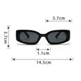 thumbnail image 2 of Gafas de sol rectangulares para mujer, gafas de sol de moda retro, protección vintage, marco cuadrado estrecho, 2 of 6