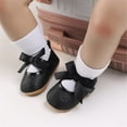 thumbnail image 2 of Baby Girl Shoes Non Slip Soft Sole PU Leather Infant Toddler Mary Jane Flats First Walker Crib Dress Oxford Shoes 3-18 Months, 2 of 7