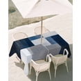 thumbnail image 3 of 54x80 Inch Outdoor Tablecloth with Umbrella Hole Zipper Rectangle Abstract Blue Rectangular Tablecloths Outside Waterproof Vintage Grey White Mottled Paint Art Patio Table Cover for Picnic Party, 3 of 8