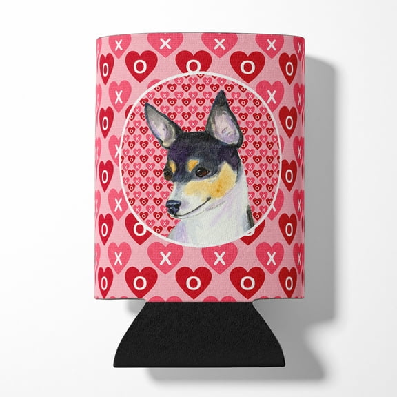 Chihuahua Hearts Love and Valentines Day Portrait Can or Bottle Hugger