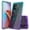 Teal/Purple, variant on Rosebono Compatible With Motorola Edge Plus 2023 / X40 / X40 Pro, Hybrid Glitter Sparkle Transparent Colorful Gradient TPU Skin Cover Protection Case (Blue/Purple)