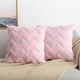 thumbnail image 1 of pink Set of 2 Artificial Wool and Velvet Cushion Covers, Soft Plush Decorative Pillow Case with Wave Pattern, 45x45CM, 1 of 5