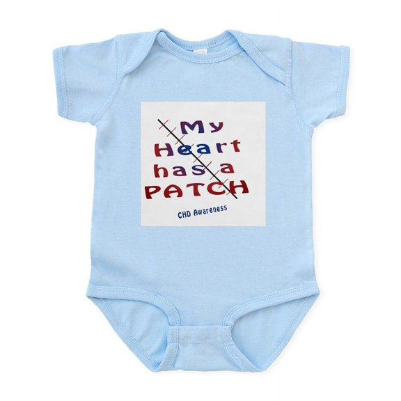 CafePress - My Heart Has A Patch Body Suit - Baby Light Bodysuit, Size Newborn - 24 Months
