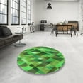 thumbnail image 3 of Ahgly Company Indoor Round Patterned ForestGreen Area Rugs, 8' Round, 3 of 6