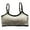 Grey, variant on Girls Breathable Ribbed Bralette Contrast Adjustable Straps Sports Crop Top for School 12-18Y