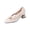 Beige, variant on Black Plus Size Women Casual Loafers Square Toe Embroidered Low Chunky Heel Slip On Comfortable Walking Shoes Ladies