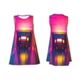 thumbnail image 7 of Yiaed Neon Cassette Tape Print Women's Sleeveless Dress, Loose Fit Summer Dress, Casual Sleeveless Dress for Women, 7 of 7