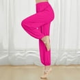 thumbnail image 2 of biudgviw Harem Pants for Women Cinch Bottom Elastic High Waisted Loose Dance Pants Solid Color Soft Sports Yoga Pants, 2 of 5