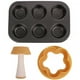 thumbnail image 1 of Molde para pasteles de 6 tazas, sello para galletas, bandeja para muffins antiadherente, juego de moldes para hornear cupcakes Fokelyi HQ-023, 1 of 1