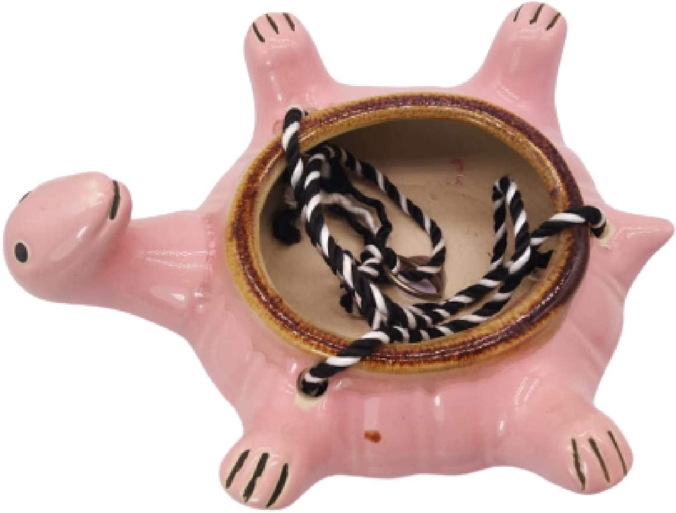 India Meets India Ceramic Hanging Planter Pot Flower Pot Indoor Planter Handicraft by Awarded Indian Artisan (Turtle, Pink)