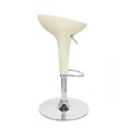 thumbnail image 3 of Set of 4 Alpha Contemporary Bombo Style Adjustable Barstool - Cream Soda, 3 of 7