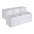 thumbnail image 1 of Organizador con forma de cubo de almacenamiento Amazon Basics, blanco, paquete de 6, 1 of 5