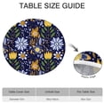 thumbnail image 6 of Pioneer Flower Floral Print Pattern Round Fitted Tablecloth with Elastic Edge,Dining Table Cover Waterproof,Outdoor Round Tablecloth for Camping,Dining,Indoor and Outdoor, 6 of 7