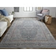 thumbnail image 2 of Feizy Marquette Transitional Medallion, Gray/Blue/Red, 5' x 7'2" Area Rug Stain Fade Resistant Pet & Kid Friendly Bohemian & Eclectic Oriental Floor Rug for Living room Bedroom, 2 of 8