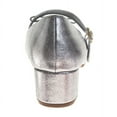 thumbnail image 4 of Badgley Mischka Girls Dress Shoes (Little Kids, Sizes 11–4), Silver, Size: 4, 4 of 7