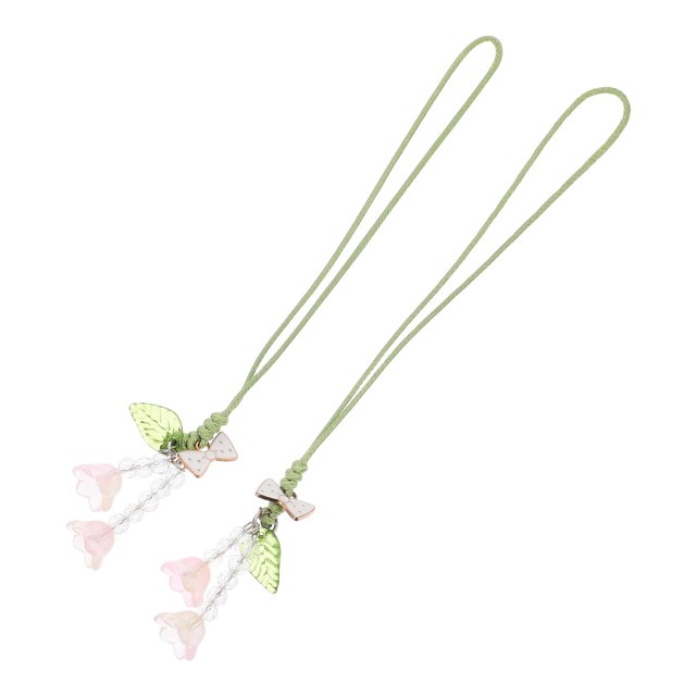 BEADCEST 2Ud Lanyard Cadena Con Charm Floral Para Colgar Móvil Llaves O Auto