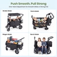 thumbnail image 2 of SACVON 2-Seater Stroller Wagon with Side Entry, Canopy & Snack Tray, Includes Removable Storage Bag That Converts to a Backpack-Black, 2 of 8