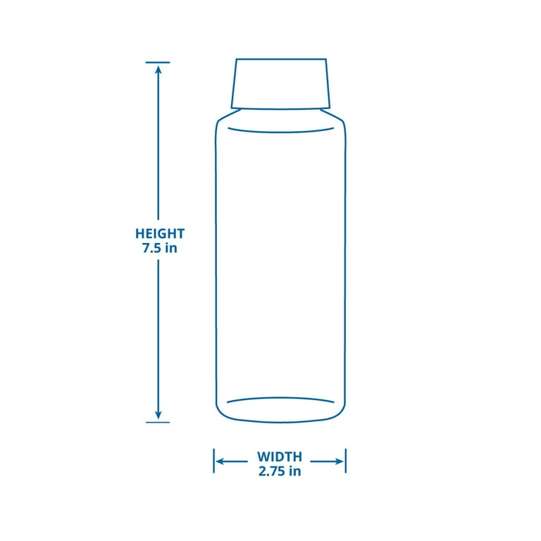 Wholesale Apana Glass Water Bottle- 32oz- Aqua BLUE GLASS