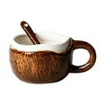 thumbnail image 1 of Ceramic Coconut Shaped Mug For Coffee Milk Smoothie Breakfast And Afternoon Tea For Living Room And Bedroom Use, 1 of 6