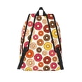 thumbnail image 2 of Lsque Donut Pattern Canvas Daypack, Durable Backpack, High-quality Versatile Backpack,Vintage Compact Backpack-Medium, 2 of 6