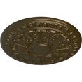thumbnail image 3 of Ekena Millwork 15 3/4"OD x 1 1/2"P Colton Ceiling Medallion (Fits Canopies up to 4 3/4"), Hand-Painted Brass, 3 of 6