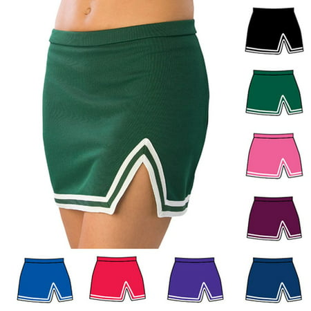 Pizzazz Multi Color A Line V Notch Cheer Uniform Skirt Adult S-2XL