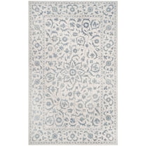 SAFAVIEH Glamour Beaumont Floral Area Rug, Silver/Ivory, 5' x 8'
