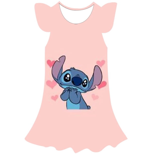 Stitch boda cumpleaños vestidos niñas 1-10 años elegante fiesta bautizo vestido niños Formal Stich Disney vestido ropa 9T Gao Jinjia LED