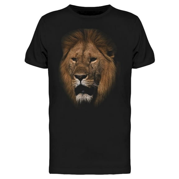 A Lion's Face Portrayed T-Shirt Men -Image by Shutterstock, Male Medium