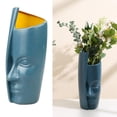 thumbnail image 4 of Abstracto cara humana florero nórdico Oficina hogar de Estilo azul2 Zulema Jarrón de rostro humano, 4 of 8