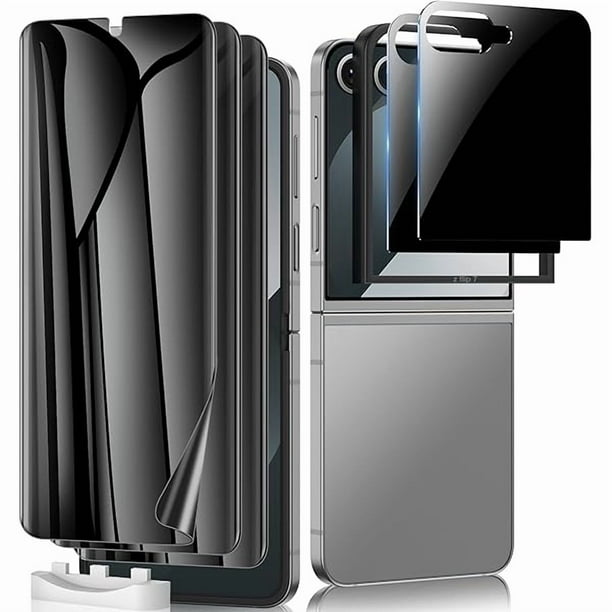 wonima11 for Samsung Galaxy Z Flip 7 Privacy Screen Protector, 3 Pack Internal Anti-Spy TPU Film + 2 Pack Outer Privacy Glass Screen Protector, Anti-Scratch, Touch Sensitive, No Bubbles, Case Friendly