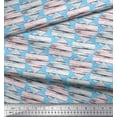 thumbnail image 2 of Soimoi Blue Rayon Fabric Circle & Heart Fabric Prints By Yard 56 Inch Wide, 2 of 3