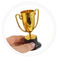 thumbnail image 2 of 6 mini copas de trofeo para niños, pequeñas copas de plástico doradas para competiciones deportivas, recuerdos de fiesta, premios escolares, premios para el aula, 2 of 7