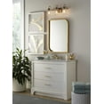 thumbnail image 4 of Aiken Collection Three-Light Clear Glass Brushed Nickel Farmhouse Style Bath Vanity Wall Light, 4 of 5