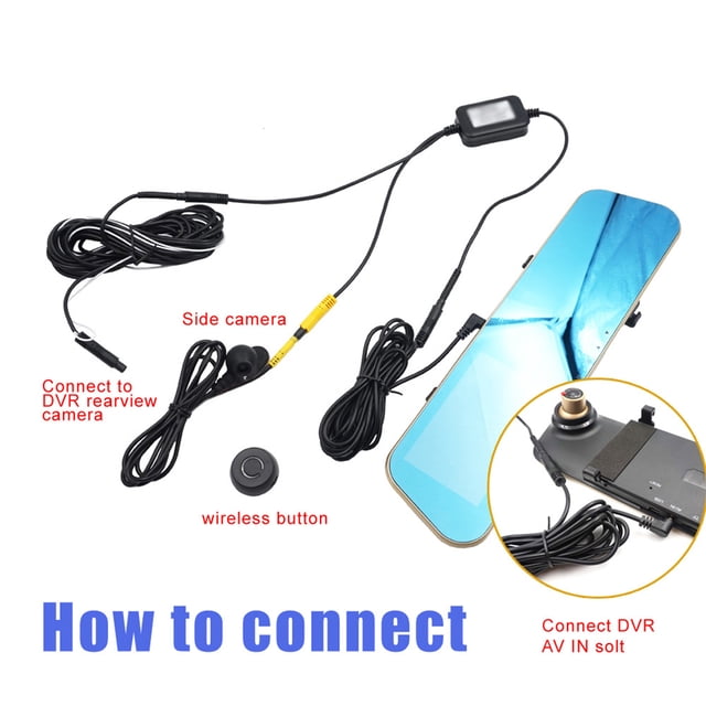 stanreset Universal Car Sideview Camera Video Recorder 720x480 IP67 Waterproof Switchable HD Night View Driving Camcorder Recording Type 2