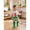 thumbnail image 6 of RUINIXCW Newborn Baby Boy Girl My First Christmas Outfit Infant Girls Fall Winter Clothes Letters Romper and Plaid Skirt Headband Long Socks 4Pcs Set, 6 of 10