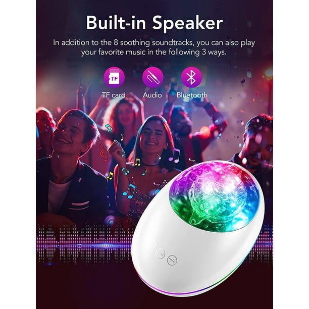 Galaxy Projector, Skylight Ocean Wave Galaxy Light For Adults Kids Bedroom,  Star Projector Night Light With White Noise, Timer, Bluetooth Speaker, Coo