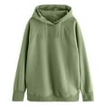 thumbnail image 7 of Womens Tops Casual Women's Solid Color Sweatshirt Women's Casual Long Sleeve Hooded Sweatshirt Solid Color Pullover Fashion Hoodie For Daily Wear Comfortable Loungewear, 7 of 7