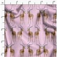 thumbnail image 2 of Soimoi Moss Georgette Fabric Deer Animal Print Sewing Fabric Yard 42 Inch Wide, 2 of 5