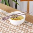 thumbnail image 2 of FeiFu Soup Spoon Chopsticks 2 in 1 Plastic Portable Home High Temperature Proof Disinfectable Integrated Soup Spoon Chopsticks, 2 of 5