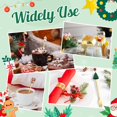 thumbnail image 4 of Juego de cuchara de café navideña de acero inoxidable y tenedores de cena navideños, cuchara de postre, cuchara agitadora, tenedores para pasteles, regalos, dorado, 6 uds., 4 of 5