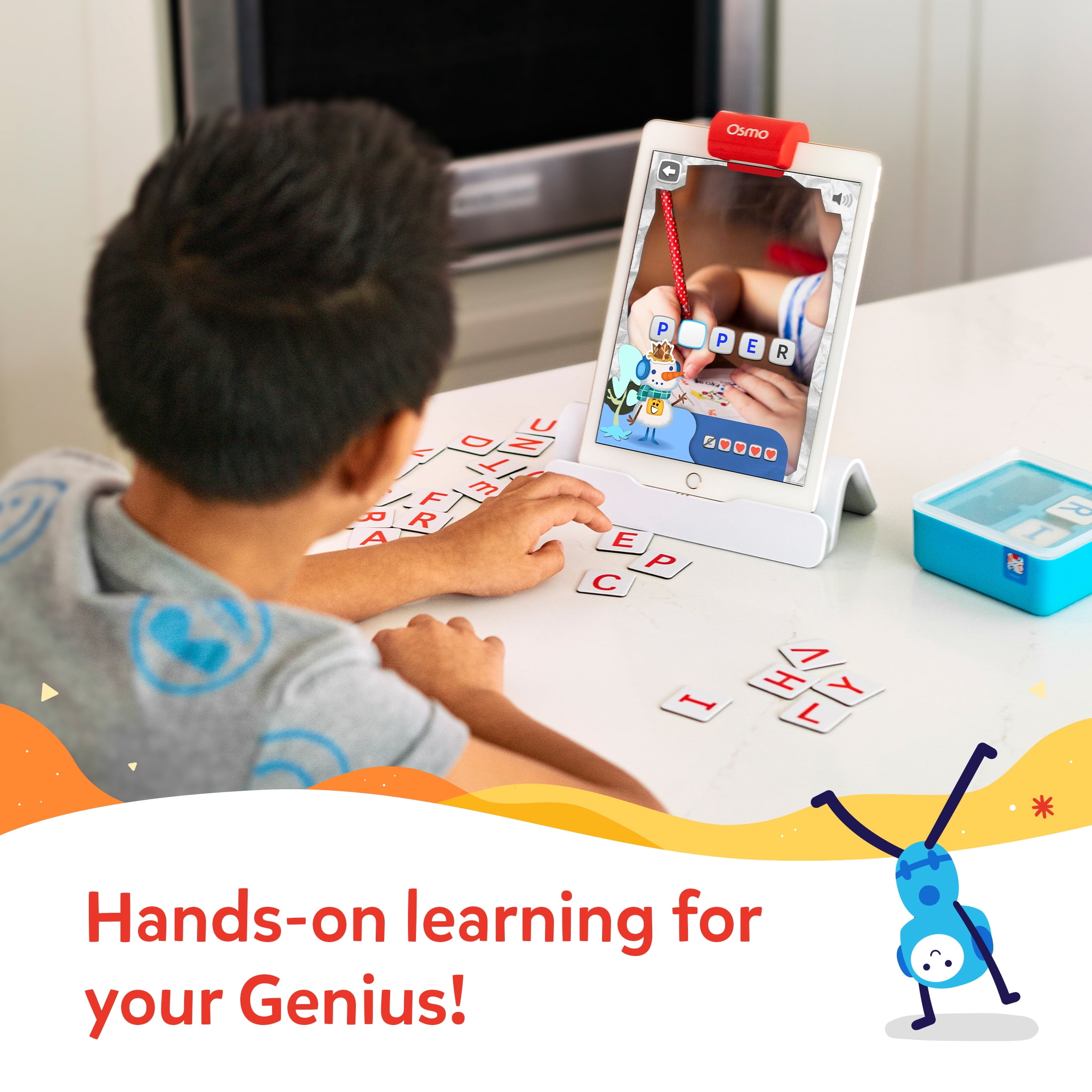  Osmo - Genius Starter Kit for iPad & iPhone - 5 Educational  Learning Games - Ages 6-10 - Math, Spelling, Creativity & More - STEM Toy  Gifts for Kids, Boy 